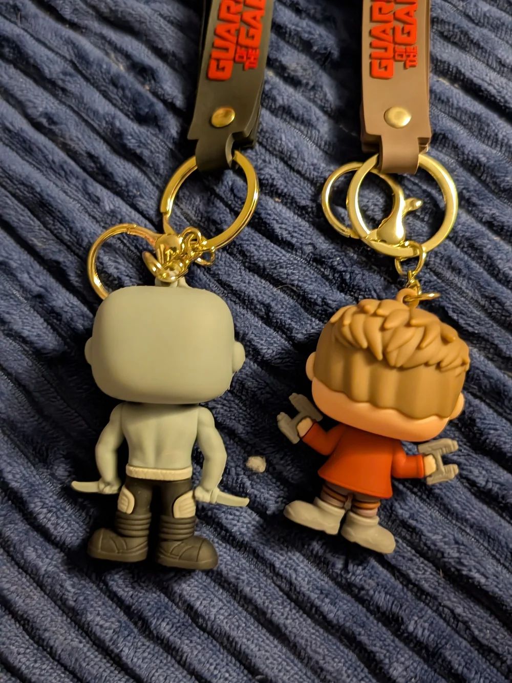 Guardians of the Galaxy Drax & Star-Lord Funko Pop Keychains - Orange and Gray